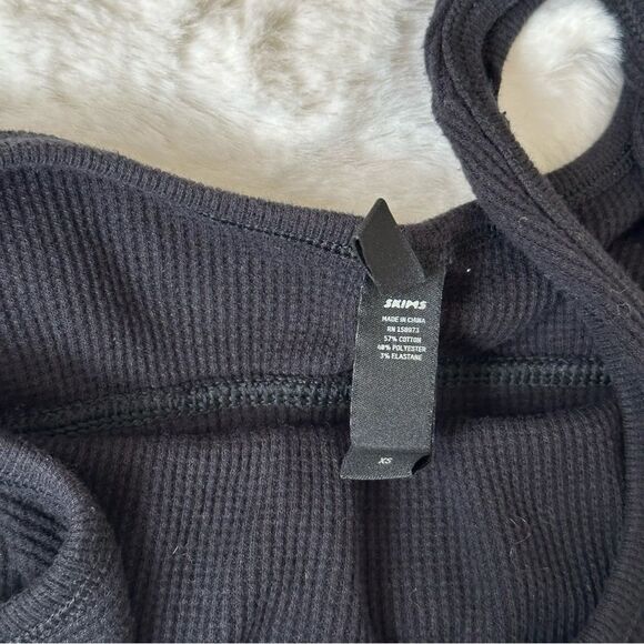 SKIMS waffle scoop bra in onyx black size xs - Picture 9 of 9